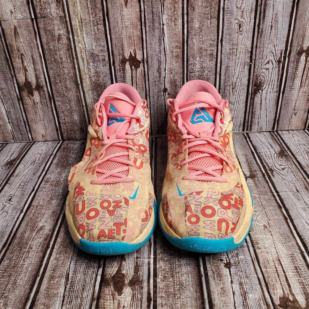 Nike Men's Giannis Zoom Freak 4 Letter Bros Vanilla Lighting FB9503-200 Size 17 - Picture 4 of 16